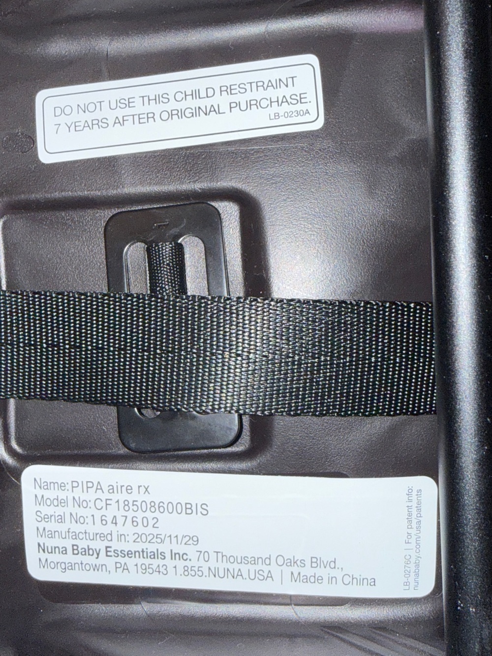 Nuna PIPA Aire RX + PIPA Relx Base Infant Car Seat - Picture 5 of 7